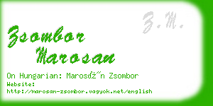 zsombor marosan business card